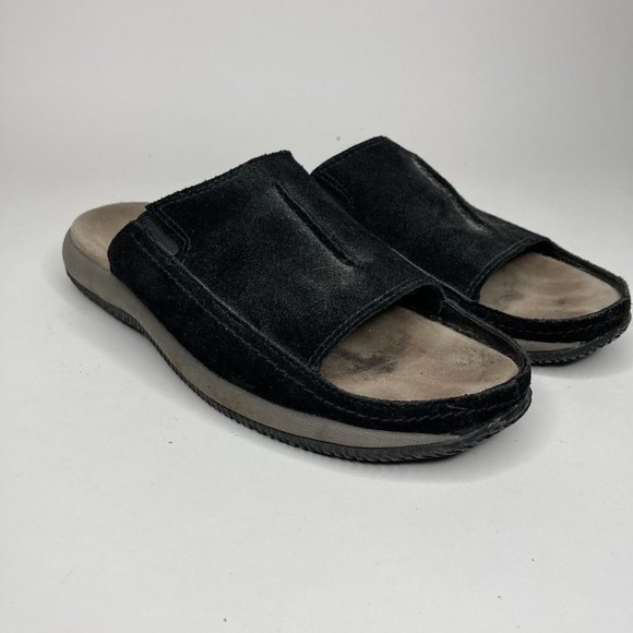 L. L. Bean Black Slide On Sandals 6.5 - Picture 2 of 11